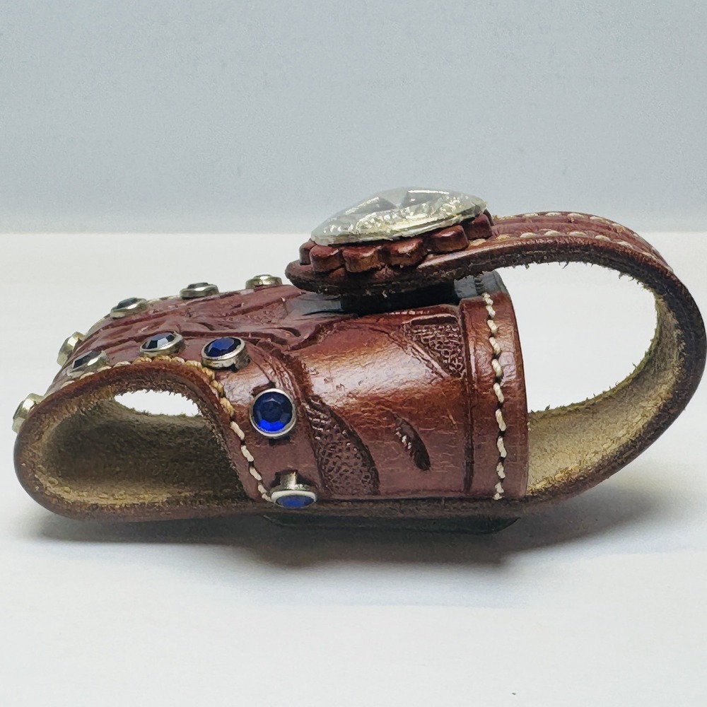 Vintage Flip Phone Leather and Jeweled Cell Phone Holster Southwest Western - Picture 6 of 10